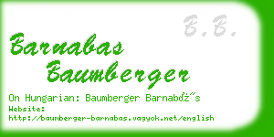 barnabas baumberger business card